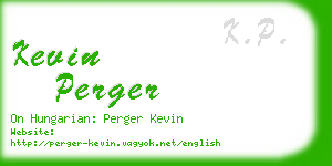 kevin perger business card